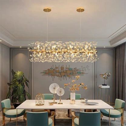 Decorbites™ Gold-Kristall-Leuchter: Luxuriöse LED-Hängeleuchte für Wohn- und Esszimmer