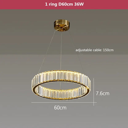 Decorbites™ Kristall-LED-Kronleuchter: Moderne Stahl-Hängeleuchte für luxuriöse Eingangshalle-Dekoration