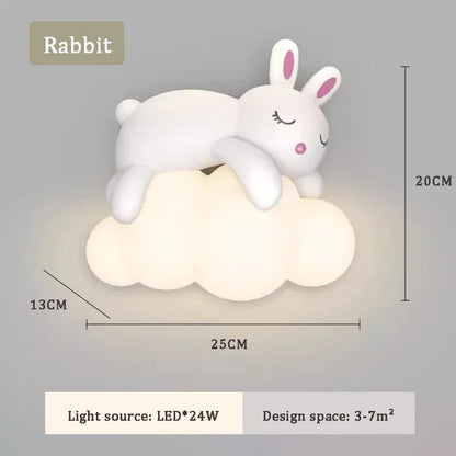 DecorBites™ Kids LED Bear Wall Lamps - Modern Princess Boy Girl Bedroom Lights