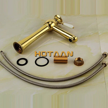Decorbites™ Gold Beckenarmatur mit Keramik-Mischbatterie - Badezimmer Wasserhähne