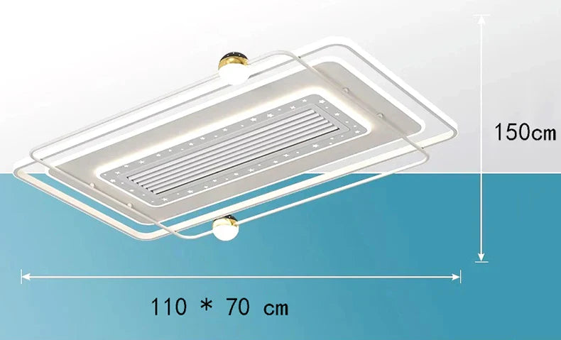 Decorbites™ Kinderzimmer-Deckenventilator mit Fernbedienung und modernem LED-Licht