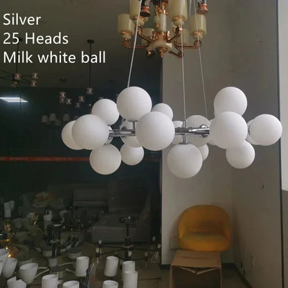 Decorbites™ Glas-Kugel-LED-Kronleuchter-Hängeleuchte für Wohn- und Esszimmer
