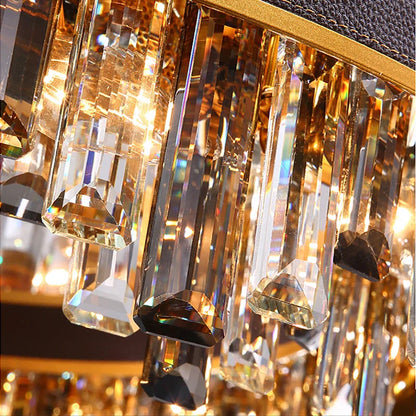 Decorbites™ Kristall-Leder-Kronleuchter | Moderne LED-Leuchter für Wohnzimmer & Esszimmer