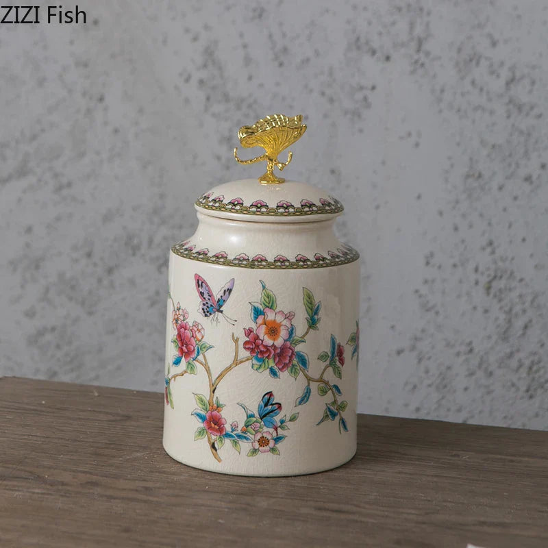 Decorbites™ Libellendeckel-Aufbewahrungsglas - Runder Kosmetik-Schmuckkasten Bonbonpot Aroma-Dose