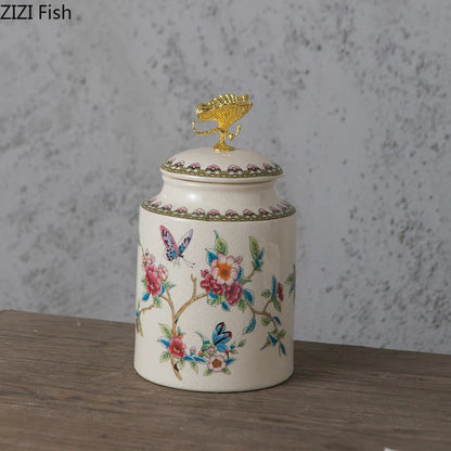 Decorbites™ Libellendeckel-Aufbewahrungsglas - Runder Kosmetik-Schmuckkasten Bonbonpot Aroma-Dose
