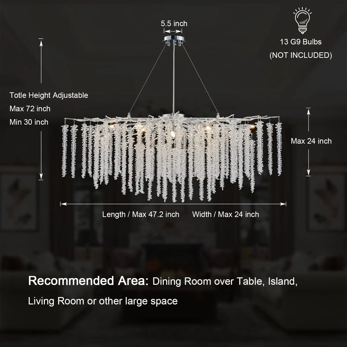 Decorbites™ Kristall-Quasten-Kronleuchter: Elegante Pendelleuchten für das Esszimmer