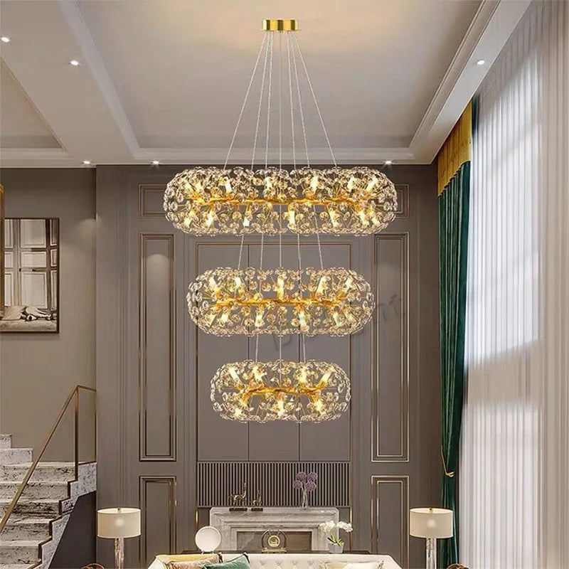 Decorbites™ Gold-Kristall-Leuchter: Luxuriöse LED-Hängeleuchte für Wohn- und Esszimmer
