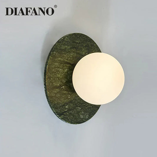 Decorbites™ Grüner Marmor LED Wandlampe für luxuriöse Wohnzimmerdekoration