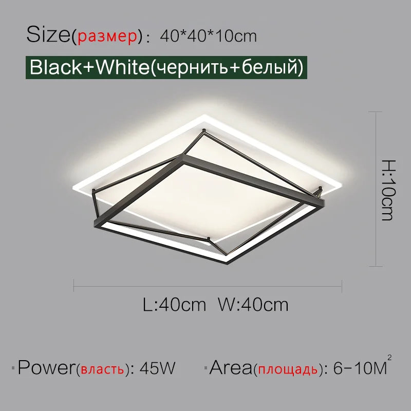 Decorbites™ Geometrische LED-Deckenleuchte_Nordisches minimalistisches Design für modernes Schlafzimmer