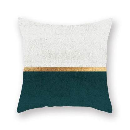 DecorBites™ Geometric Leaf Flower Pillowcase Teal Blue Sofa Car Home Decor Throw Cover