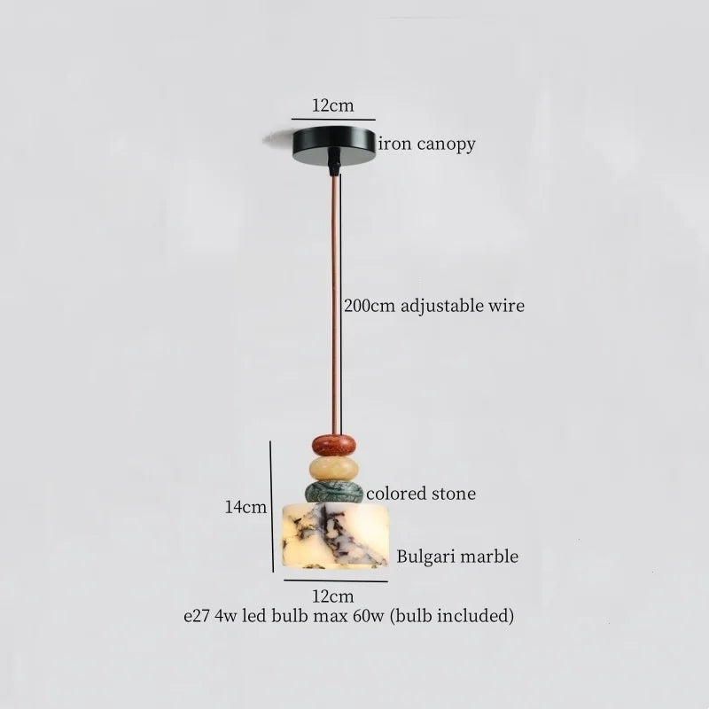 Decorbites™ Eisen-Marmor LED-Pendelleuchte Moderne Hängelampe Innenraumdekoration