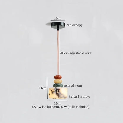 Decorbites™ Eisen-Marmor LED-Pendelleuchte Moderne Hängelampe Innenraumdekoration