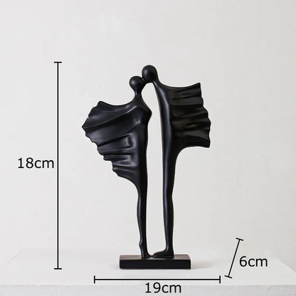 Decorbites™ Abstrakte Liebende Harz-Skulptur Moderne Dekorationsornamente - Paarfiguren-Statue