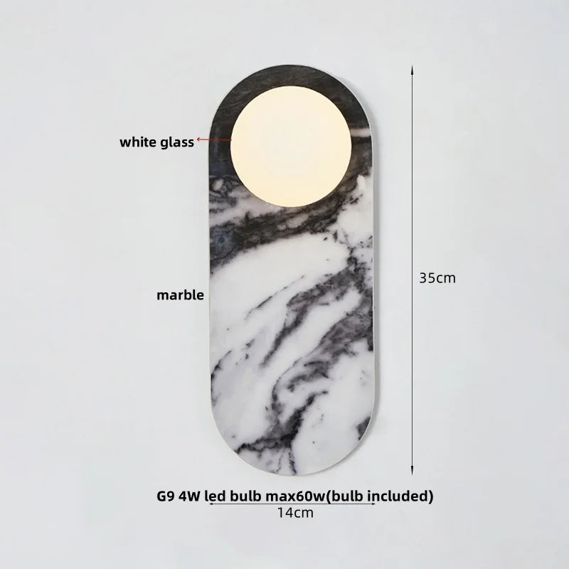 Decorbites™ Glasgloben-LED-Wandleuchte: Moderne nordische Stein-Badspiegelleuchte