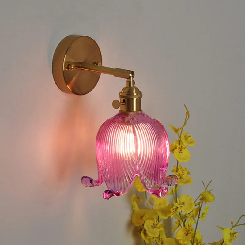 Decorbites™ Loft Bernstein-Glas LED-Wandleuchte mit Vintage-Drehschalter
