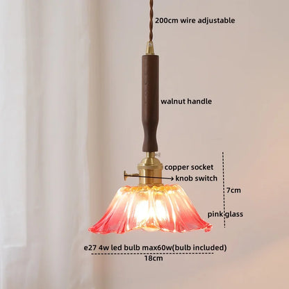 Decorbites™ Kupfer-Walnuss-LED-Hängeleuchten, moderne Hängelampe für Flur, Schlafzimmer, Esszimmer