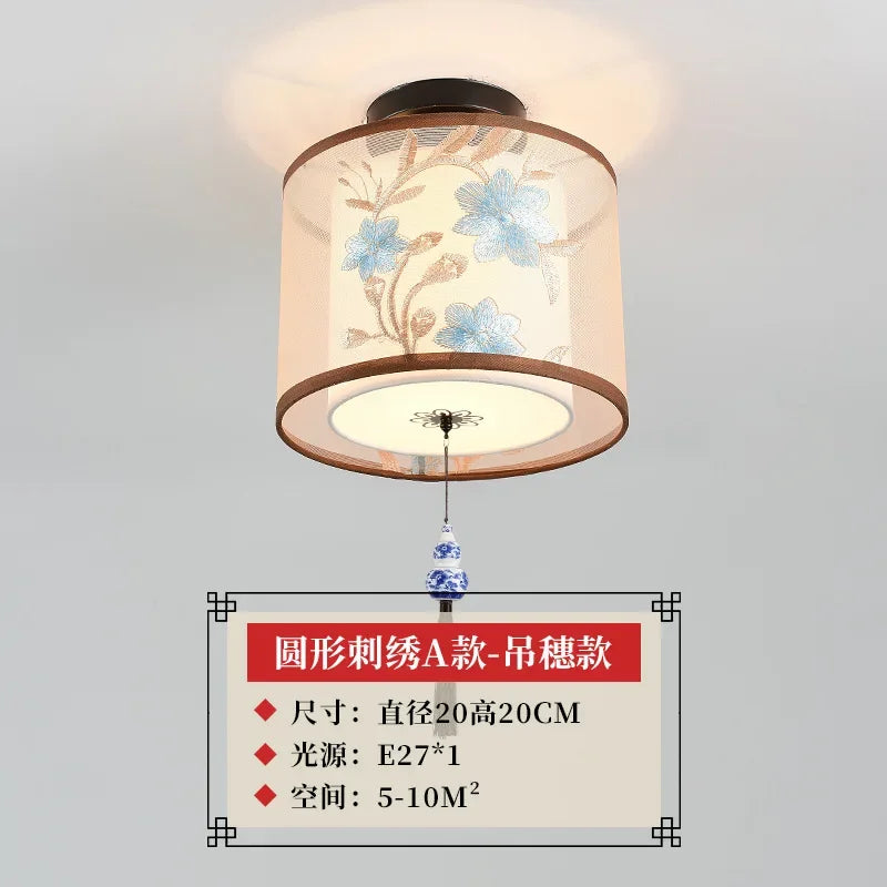 Decorbites™ Lotus Chinesische Kronleuchter Deckenlampe Einfaches Korridor-Gemälde LED-Beleuchtung