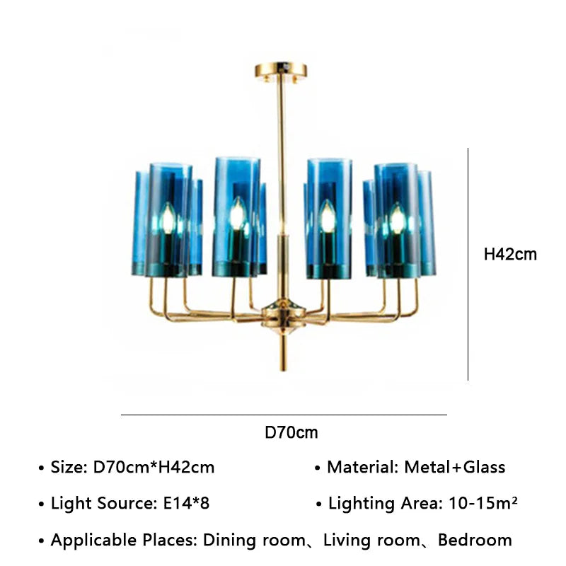Decorbites™ Amerikanische Glaskronleuchter LED-Hängeleuchte
