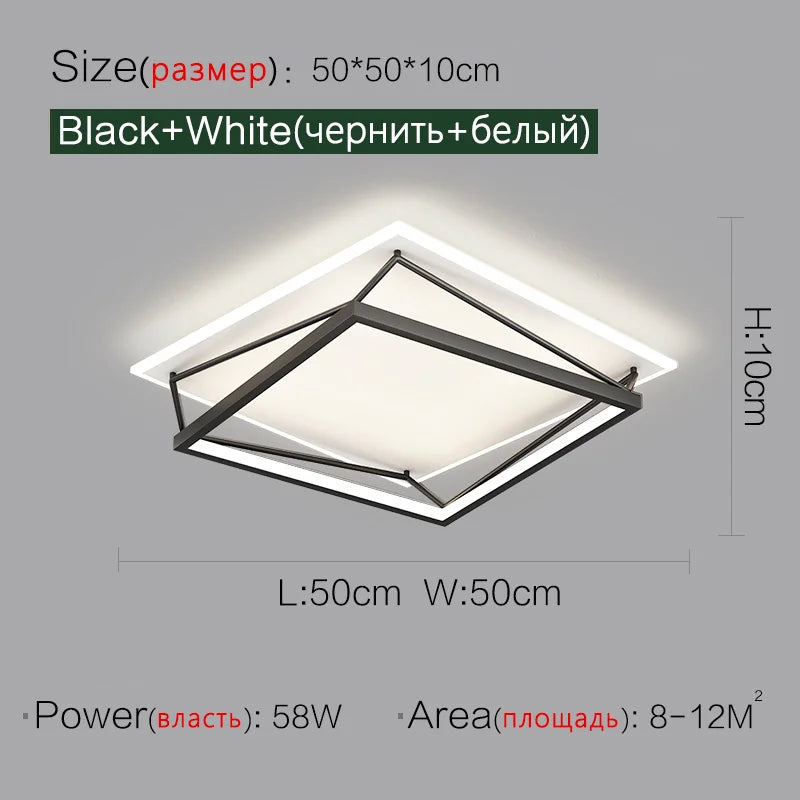Decorbites™ Geometrische LED-Deckenleuchte_Nordisches minimalistisches Design für modernes Schlafzimmer