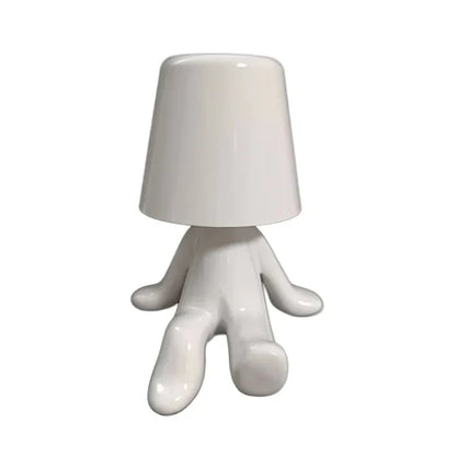 Decorbites™ Kleiner Goldener Mann Tischlampe – Kunst-Dekor-Nachtlicht für Wohnzimmer und Kinderzimmer