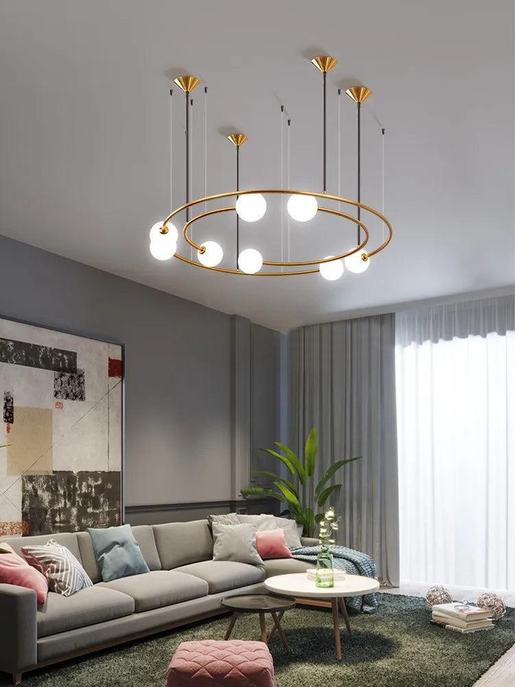 Decorbites™ Glas-Kugeln-LED-Hängeleuchter für modernes Wohnzimmer-Dekor