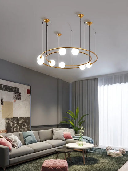 Decorbites™ Glas-Kugeln-LED-Hängeleuchter für modernes Wohnzimmer-Dekor