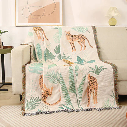 Decorbites™ Leopard-Muster-Wurfbettdecke