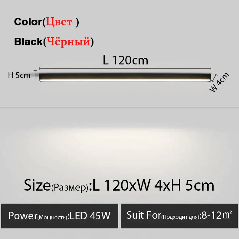 DecorBites™ LED Linear Ceiling Lamp for Living Room, Dining Room, Bedroom - Minimalist Design