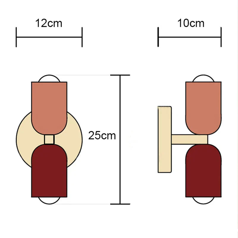 Decorbites™ LED-Wandleuchte: Bunte nordische Lampe für Schlafzimmer und Wohnzimmerdekoration