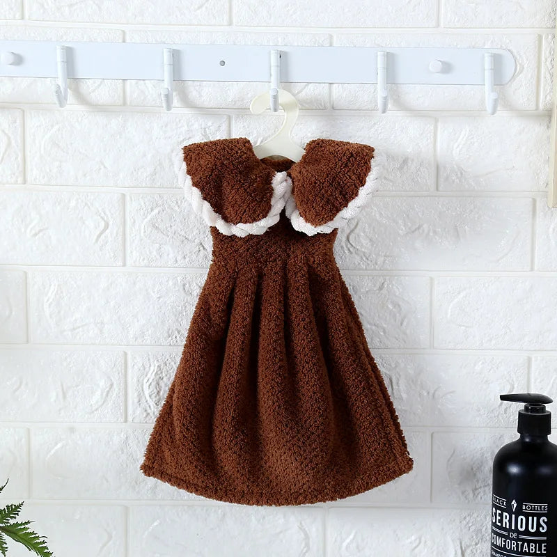 Coral Velvet Hand Towels Microfiber Kids Bathroom