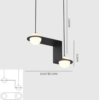 Decorbites™ Glasballen-Geometrischer Kronleuchter: Moderner Nordischer Küchenbüro-Hängelampen