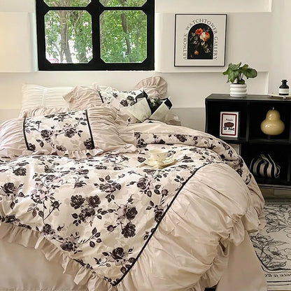 Decorbites™ Spitzensetziges Gedrucktes Bettbezugsset – Elegante, Gemütliche Bettwäsche für Einzel- und Doppelbetten