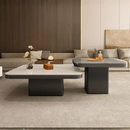 Decorbites™ Leichtes Luxus-Fels-Quadratisches Couchtisch Modern Minimalistisch Wohnzimmer-Kombination