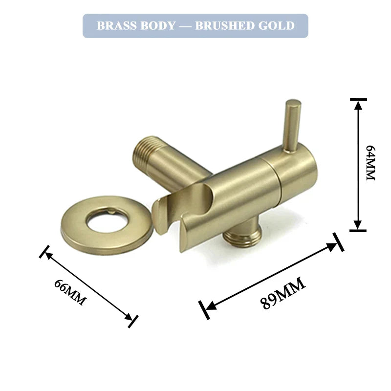 Decorbites™ Gold Bidet Armatur Handbrause Einzelner Kaltwassertapfer Hygienische Toilettendusche