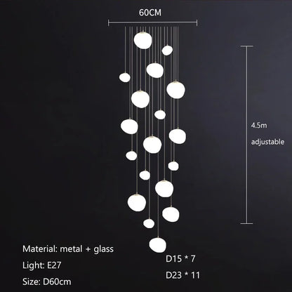 Decorbites™ Glas-Kugeln-LED-Hängeleuchten für die Einrichtung zu Hause, Wohn-/Esszimmer, Bar & Treppen