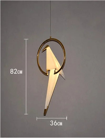 DecorBites™ Crane Chandelier Iron LED Light for Bedroom Dining Children's Room