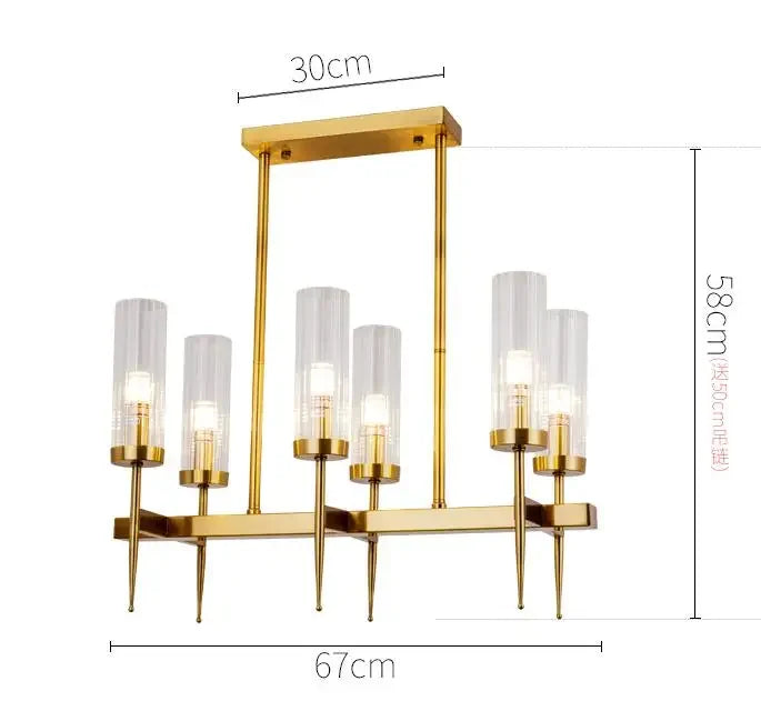 Decorbites™ Vergoldete nordische LED-Kronleuchter für das Wohnzimmer | Luxuriöse hängende Pendelleuchte