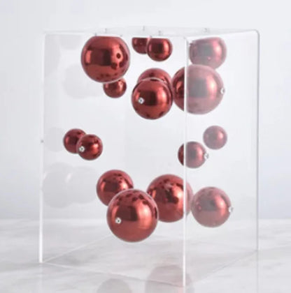 Decorbites™ Abstrakte Metallkugel-Kunstwerke in transparenten Acrylbehälterboxen