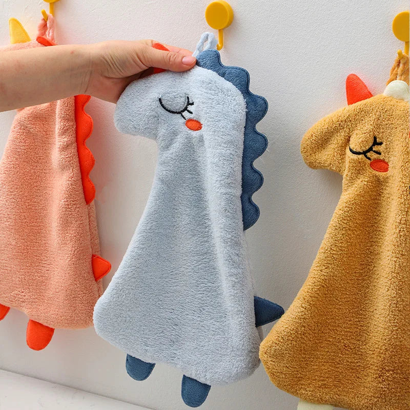 DecorBites™ Double-layer Coral Velvet Hand Towel: Absorbent, Quick Dry, Skin-friendly Kitchen Bathroom Towels