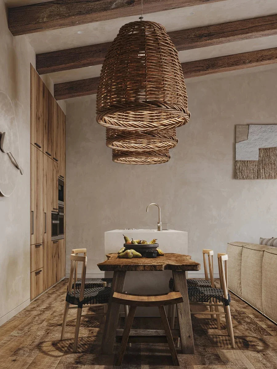 Decorbites™ Handgefertigte Rattan-Küstenresort-Hängeleuchte - Wabi-Sabi-Lebensstil