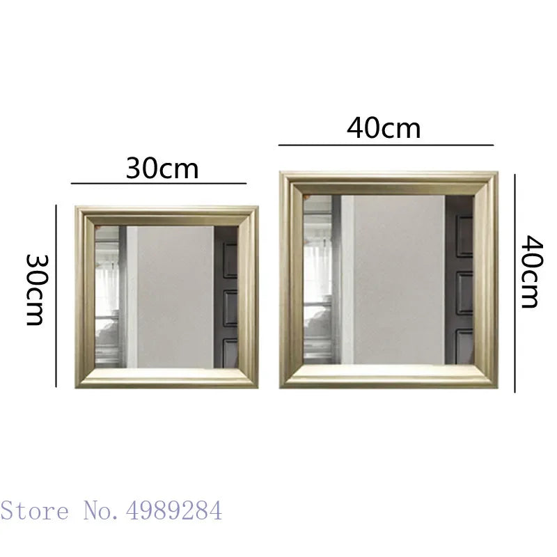 Decorbites™ Goldener Rahmen Quadratischer Spiegel Wanddekoration Kombination