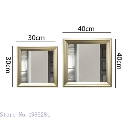 Decorbites™ Goldener Rahmen Quadratischer Spiegel Wanddekoration Kombination