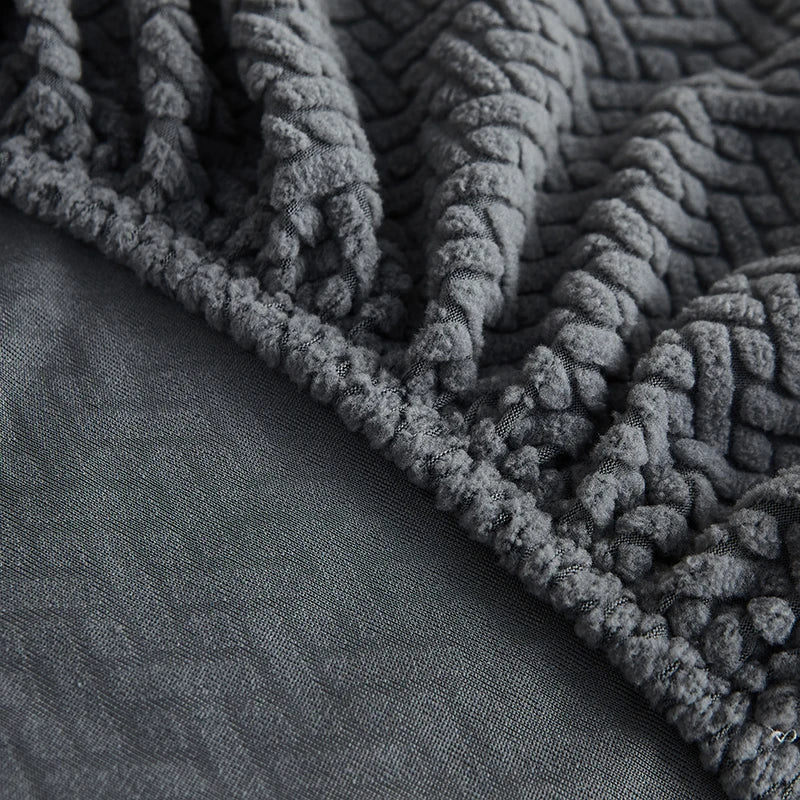 Decorbites™ Jacquard-Samt-Sofabezug - Polarfleece-Dehnbare Schoner