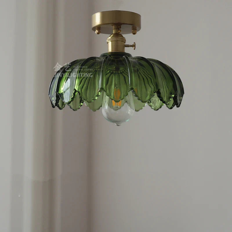 DecorBites™ Glass Industrial Pendant Light: Loft Style Fixture with Copper Socket for Home Decor