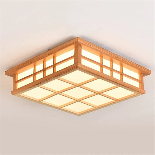 Decorbites™ Japanische Holzkantige LED-Deckenleuchten für modernes Wohnzimmer und Küche
