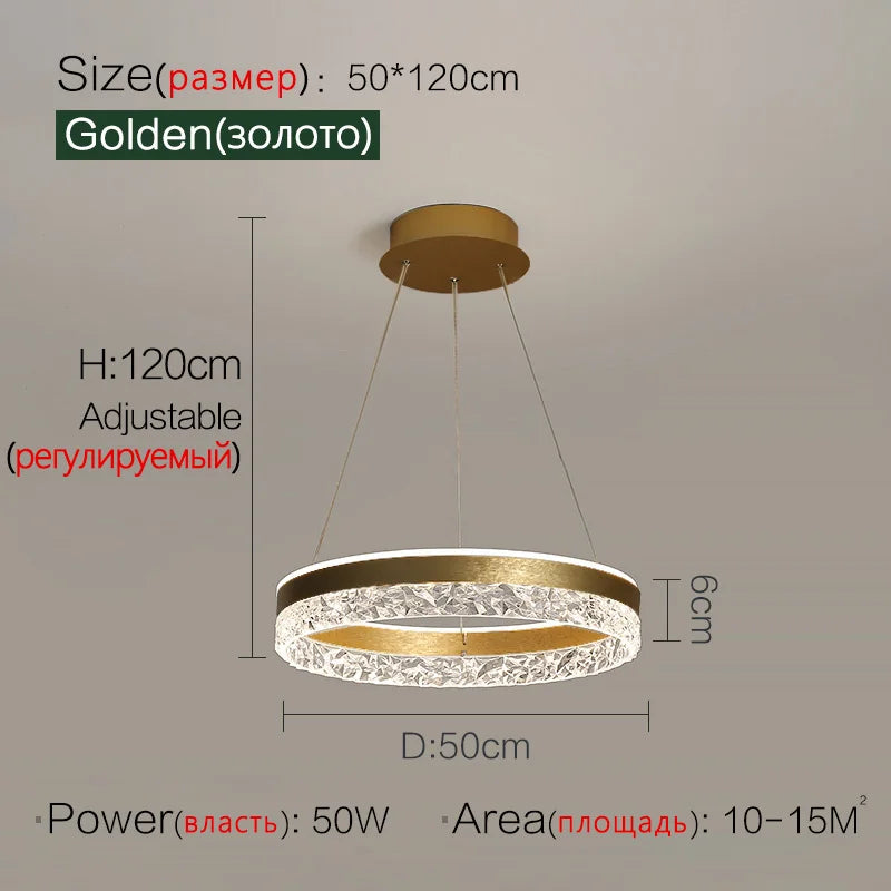Modern White Ring LED Pendant Light