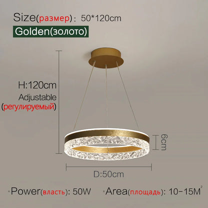 Modern White Ring LED Pendant Light