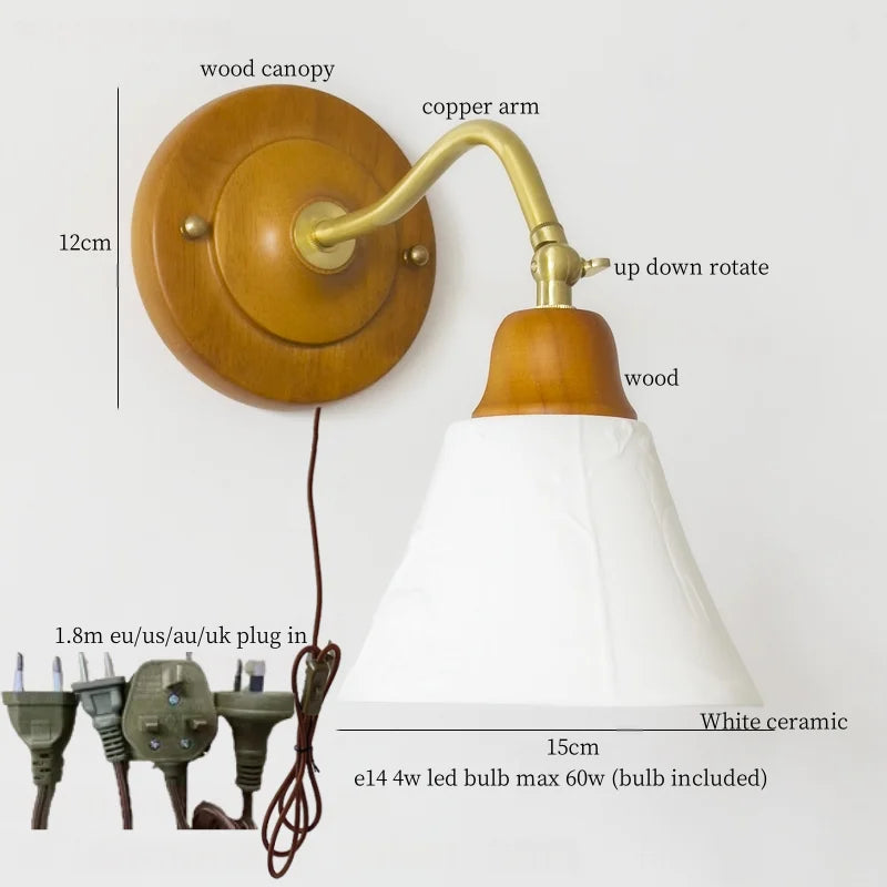 Decorbites™ Geprägte Glas-LED-Wandleuchten - Vintage-Kupfer-Finish