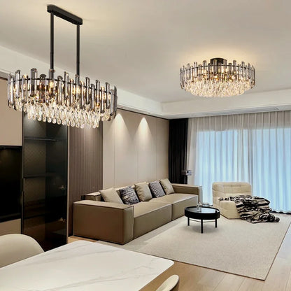 Decorbites™ Gold-Kristall-Deckenleuchter: Luxuriöser moderner LED-Hängeleuchter für die Einrichtung des Zuhauses