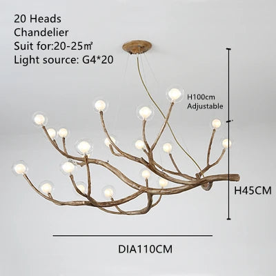 DecorBites™ Glass Bubble Resin Pendant Light Chandelier LED Lamps for Home Decoration